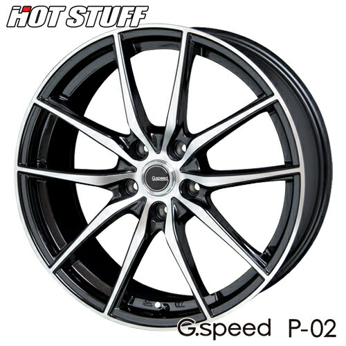 アルミホイール 17インチ HOT STUFF G-SPEED P-02 G.スピード P02 7.0-17 5/114 BK/P セレナ CX-3 ヴェゼル ステップワゴン エスクァイア 1本価格