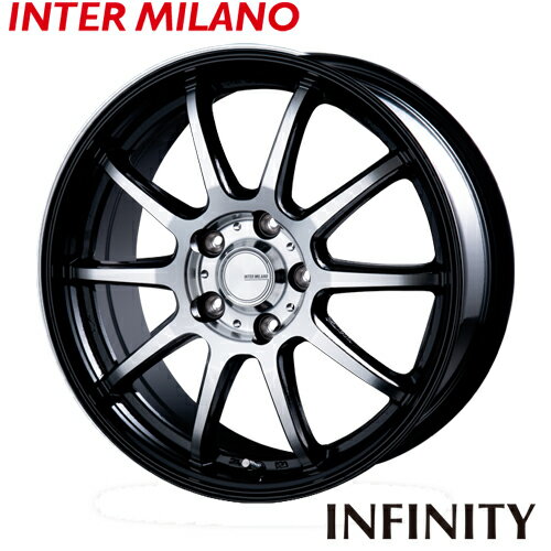 アルミホイール INTER MILANO INFINITY F10 インターミラノ インフィニティ F10 8.0-18 5/114.3 +45 ブラックディスクポリッシュ CX-60 エクストレイル スカイライン ハリアー 4本価格