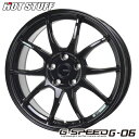 アルミホイール 18インチ HOT STUFF G-SPEED G-06 G.speed G06 7.50-18 5/100 48 ブラック 86 BRZ カローラスポーツ インプレッサスポーツ 1本価格