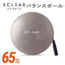 バランスボール 65cm エレコム 公式 HCF-BB65GY エクササイズ トレーニング ヨガボール 体幹 ストレッチ ダイエット ヨガボール ヨガ 体幹 椅子 フィットネス 筋トレ 体幹トレーニング エクリア ECLEAR グレー ELECOM 送料無料