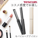 ヘアアイロン ミニ 前髪 携帯用 テスコム 公式店 TS310A ミニヘアアイロン USBヘアアイロン ストレートアイロン ヘアーアイロン ストレート カール おくれ毛 ショートヘア USB給電 モバイルバッテリー対応 持ち運び コンパクト 軽量 出張 旅行 海外対応 送料無料