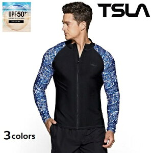 (テスラ)TESLA ラッシュガード メンズ 長袖 フルジップ 水着 [UVカット UPF50+・吸汗速乾] スイムウェア メンズ