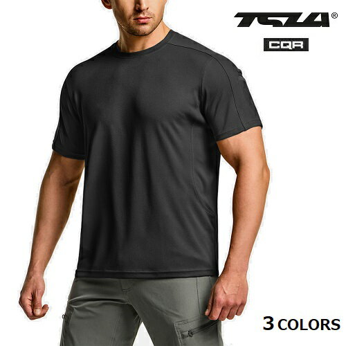 [CQR] UPF50+ アウトドアシャツ 半袖 メンズ UVカット 吸汗速乾 ミリタリー ラッシュガード Tシャツ ラグラン クールドライ キャンプ 登山 サバゲー 日常着 TOS100/101 TESLA
