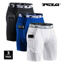 テスラ スポーツタイツ ショート 3枚セット メンズ ショーツ スパッツ コンプレッションウェア コンプレッションタイツ ランニングウェア レギンス TSLA ...