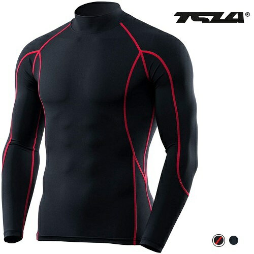 (テスラ)TESLAコンプレッションシャツスポーツウェア長袖ハイネック[UVカット・吸汗速乾]コンプレッションウェアランニングウェアスポーツシャツMUT32