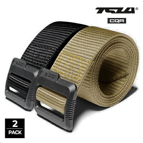 高強度素材の生地は耐裂性があり、軽量で毎日の持ち運びに最適です。 高密度のプラスチックで製作したバックル。空港での保安検査でも便利 ベルトの先端は、簡単に素早く着脱できるデザインです。 *ボタンホールはありません 自分にぴったり合うように簡単に長さを裁断して調節も可能です。 耐摩耗性の優れた素材を使用して、サバゲー、アウトドア、登山、現場作業,各種スポーツ、日常など幅広い場面で活躍します。 -色 : ブラック/カーキ、ブラック/ブラック -素材 ：100％ナイロン -メーカー型番：MZT24 原産国: インドネシアNEW タクティカルベルト メンズ 2本セット 軽量 ナイロン素材 登山 サバゲー アウトドア 作業用 バックル CQR MZT24