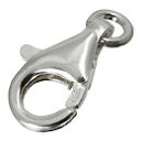 シルバー925 クラスプ 【カニカン】 (丸カン付 8x5mm 《10個》 留め具 金具 エンドパーツ