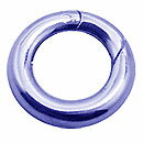 シルバー925 クラスプ【リングクラスプ】 15x15mm T2.8mm ロジウムカラー 1個 留め具 金具 エンドパーツ ロジウムカラーコーティング