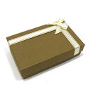 マルチジュエリーケース ギフトボックス ブラウン 化粧紙 約8.5x5.5x2.5cm 《12個セット》 茶色