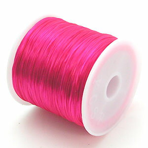 カラーゴムひもピンク色 ポリウレタン製 サイズ(約0.8mmX50m ゴム糸 ラバーコード