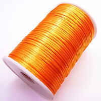 【アクセサリーコード・ハンドメイド】カラーナイロン製サテンコード約φ2mm/全長90m20色から選べます☆