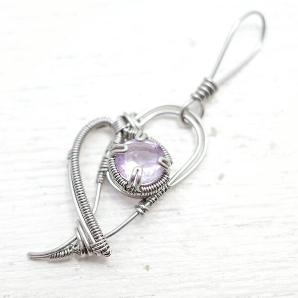 アメジストのワイヤーペンダント/ハ...
