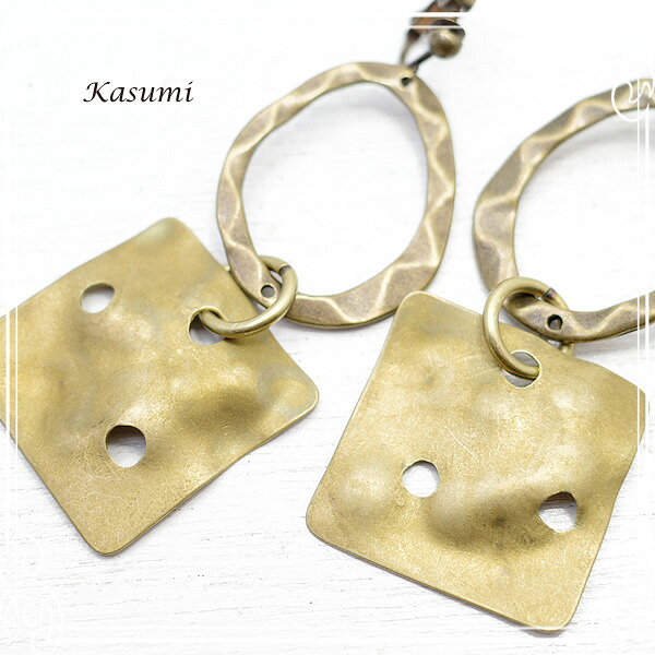 テソロ 楽天市場店の真鍮のイヤリング 【Kasumi～かすみ～】 アクセサリー/作家/ハンドメイド｜アングル3