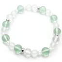 グリーンフローライト・水晶のブレスレット 【Charm on】 アクセサリー/作家/ハンドメイド