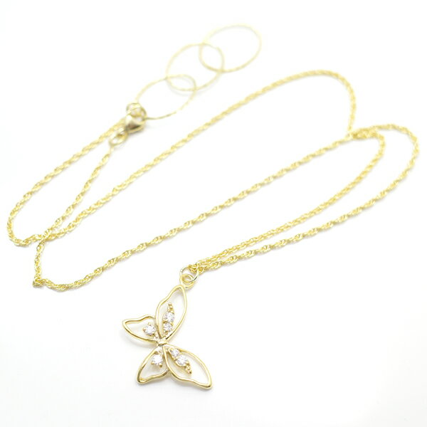 Rakuten - SV925/AG925 蝶々 ペンダント モアサナイト 18KYゴールド仕上げ 0.4CT /BUTTERFLY [ バタフライ ]