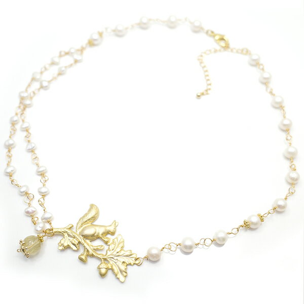 Rakuten - 小鳥と花のネックレス 淡水パール 【Broche Blanche [ ブロッシュ ブランシュ ]】