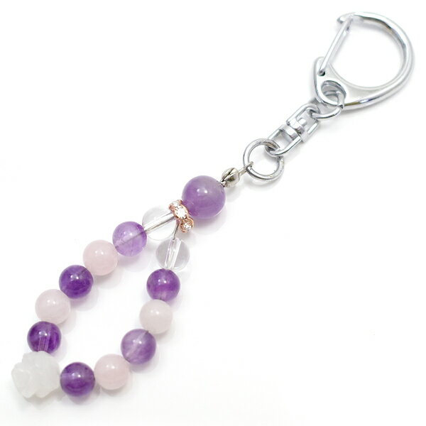 ローズクオーツ アメジスト クオーツ [ストラップ] シルバー Luce ～ルーチェ～