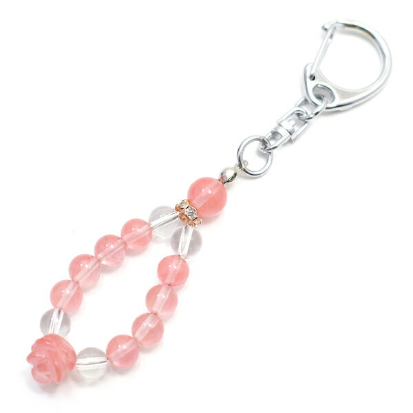 チェリークオーツ クオーツ [ストラップ] バラのチェリークオーツ Luce 〜ルーチェ〜