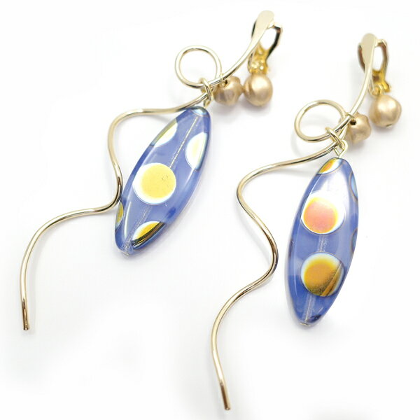 えんどう豆をイメージしたイヤリング 【Kasumi〜かすみ〜】 ハンドメイド 作家