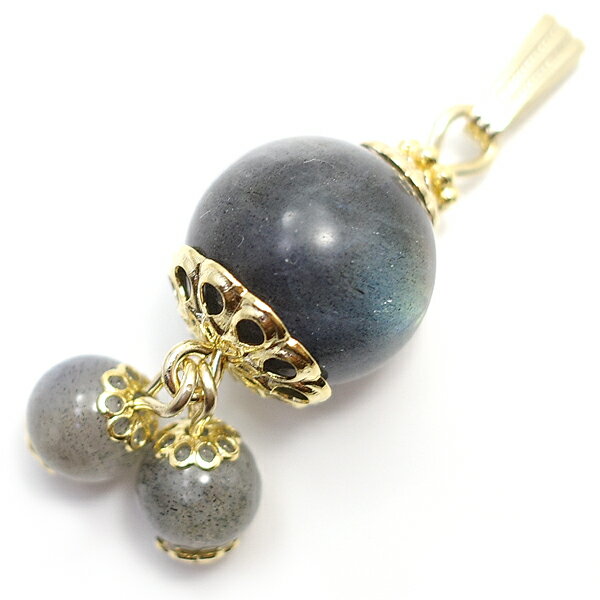 Elegant Cherryシリーズ ラブラドライト ペンダントトップ 【ROSAMIRUS [ ロサミルス ] 】 天然石 アクセサリー/作家/ハンドメイド