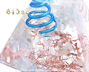 マヤピラミッド型 【ミニオルゴナイト】 アクアマリン 毘殊 [Bijyu] 天然石 パワーストーンアイテム スピリチュアル bijyu-117 [3]