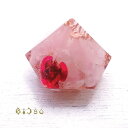 ダイヤ型 【オルゴナイト】ローズクォーツ 薔薇入り　艶出しコーティングあり 毘殊 [Bijyu] 天然石 パワーストーンアイテム スピリチュアル