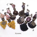 大きなトルマリンのイヤリング 【Kasumi~かすみ~】 アクセサリー/作家/ハンドメイド