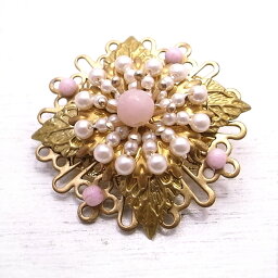 fleurs ブローチ チェコビーズ 【Broche Blanche [ ブロッシュ ブランシュ ]】