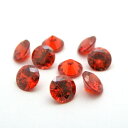 【キュービックジルコニア】 約1mm (ガーネット) 《100個》 CZ ラウンドカットルース