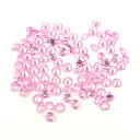 【キュービックジルコニア】 約1mm (ピンク) 《100個》 CZ ラウンドカットルース