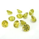 【キュービックジルコニア】 約1.3mm (イエロー) 《100個》 CZ ラウンドカットルース