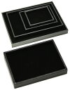 アクセサリー ディスプレイ トレイ 合成皮革 黒色 約255x355x25mm