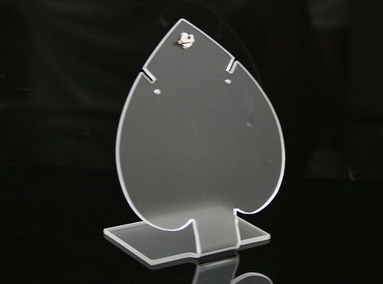 ピアス イヤリング スタンド ディスプレイ スペード アクリル B 約130x110x52mm クリアホワイト ピアスホルダー ジュエリー ディスプレイ 展示 アクセサリー 収納 e-h-65-b