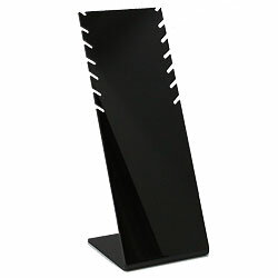 【ネックレスホルダー】 約210x80x75mm 黒色 アクリル 《1個》 ディスプレイ