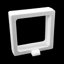 ルースケース 【エアフィルムケース】 白 70x70mm 《1個》 スタンドジュエリーケース ABS 特殊ゴム 裸石ケース/ジュエリーケース/宝石ケース/コイン...