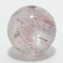 レピドクロサイトインクォーツ(Lepidocrocite in quartz) ビーズ/貫通穴あり　約10mm　アクセサリー　ハンドメイド 高品質ビーズ 粒売り