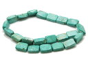 ターコイズ 【合成石ビーズ】レクタングルビーズ 《1連 約40cm》 約13x18x7mm