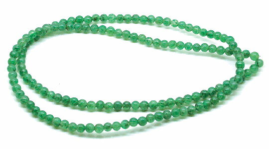 アベンチュリン グリーンアベンチュリン 【丸玉ビーズ】 約3mm 《1連》 約40cm前後 連ビーズ 天然石