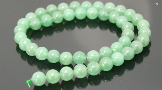 アベンチュリン グリーンアベンチュリン 【丸玉ビーズ】 約8mm 《1連》 約40cm前後 連ビーズ 天然石