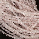 ローズクォーツ 【カットビーズ】 約3.5x2.5mm 《1/4連 約10cm》 天然石