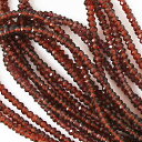 ガーネット 【カットビーズ】 約3.5x2.5mm 《1/4連 約10cm》 天然石