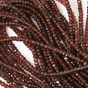 ガーネット 【カットビーズ】 約4x2.5mm 《1/4連 約12cm》 天然石