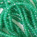 グリーンオニキス 【カットビーズ】 約3.5x2.5mm 《1/4連 約10cm》 天然石