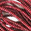 ルビー 【ロンデルビーズ】 約2x1-3x2mm 《1/4連 約10cm》 天然石