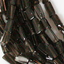 スモーキークォーツ 【カットビーズ】 約4x3.5x8mm《1/4連 約8cm》 天然石