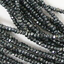 ブルースピネル 【カットビーズ】 約3x2mm 《1/4連 約10cm》 天然石