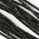 ブラックスピネル 【カットビーズ】 約2x1.3mm 《1/4連 約10cm》 天然石