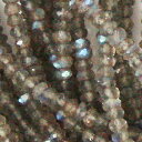 ラブラドライト 【カットビーズ】 約3.6x2.1mm《1/4連 約10cm》 天然石