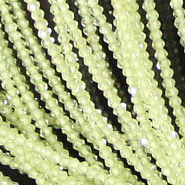 ペリドット 【カットビーズ】 約1.9x1.2mm 《1/4連 約10cm》 天然石