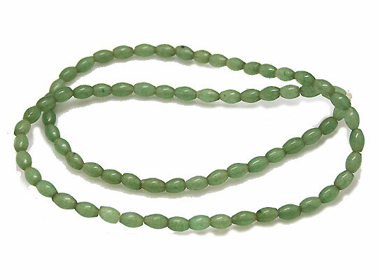 アベンチュリン グリーンアベンチュリン 【ライスビーズ】 約6x6x4mm 《1連》 約40cm前後 連ビーズ 天然石